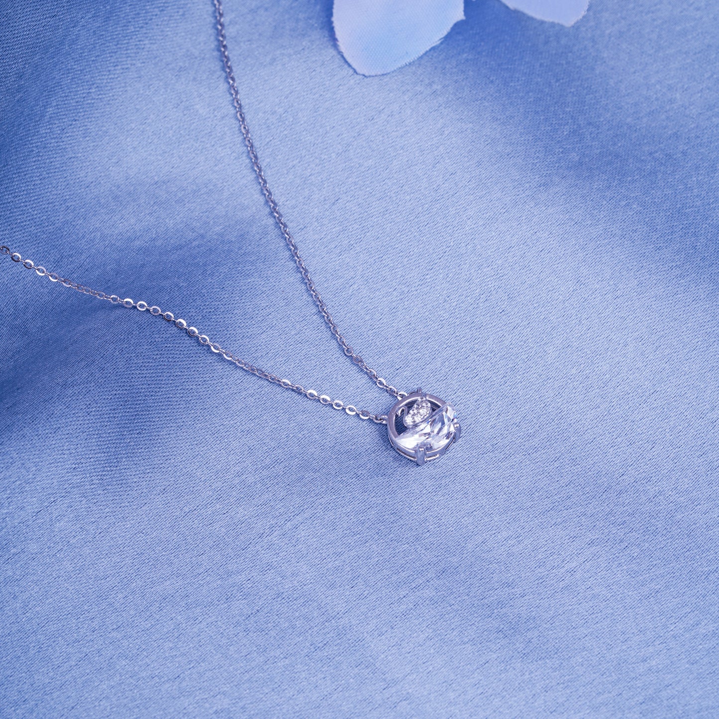 Pure Silver Crystal Pendant