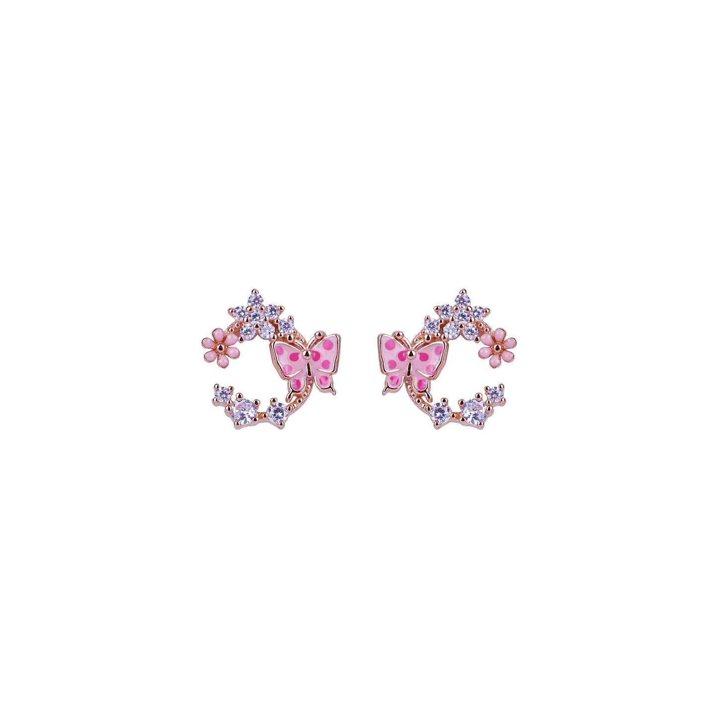 Pure Silver Blush Bloom Earrings