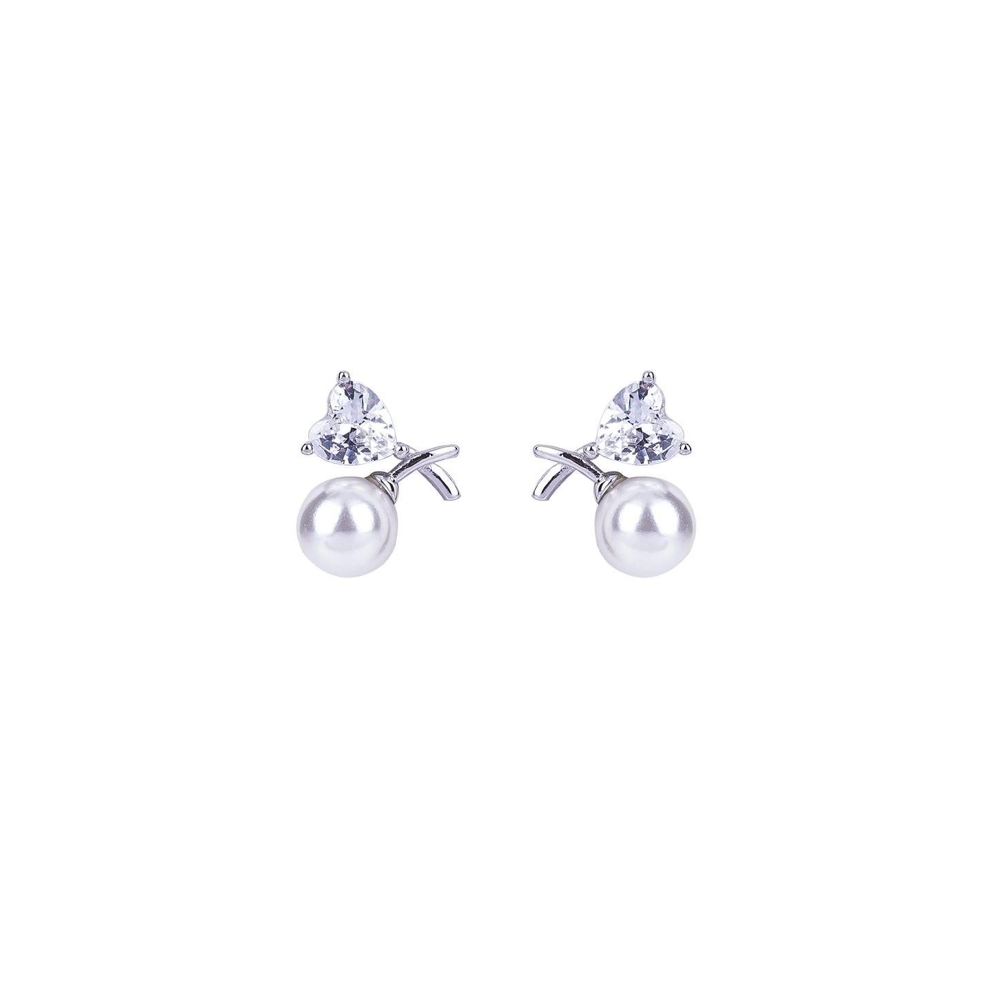 Pure Silver Starlit Pearl Earrings