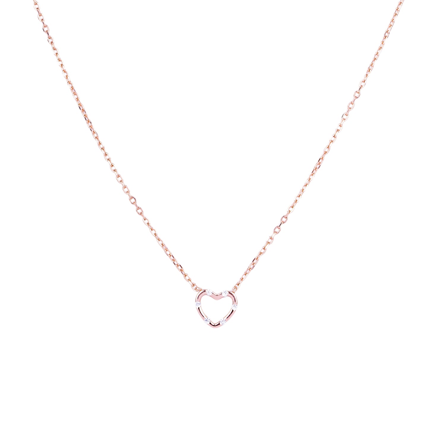 Pure Silver Rose Gold Heartglow Pendant