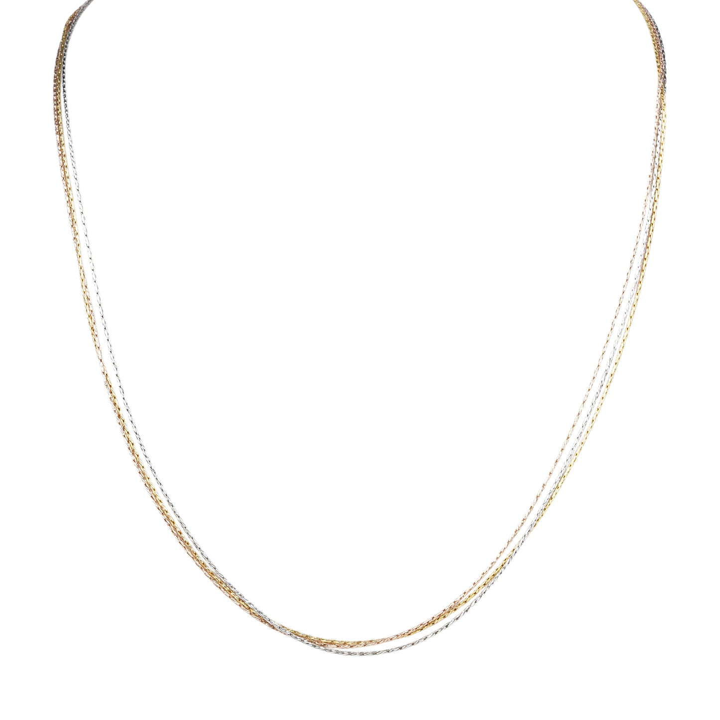 Pure Silver Gold Layered Chain