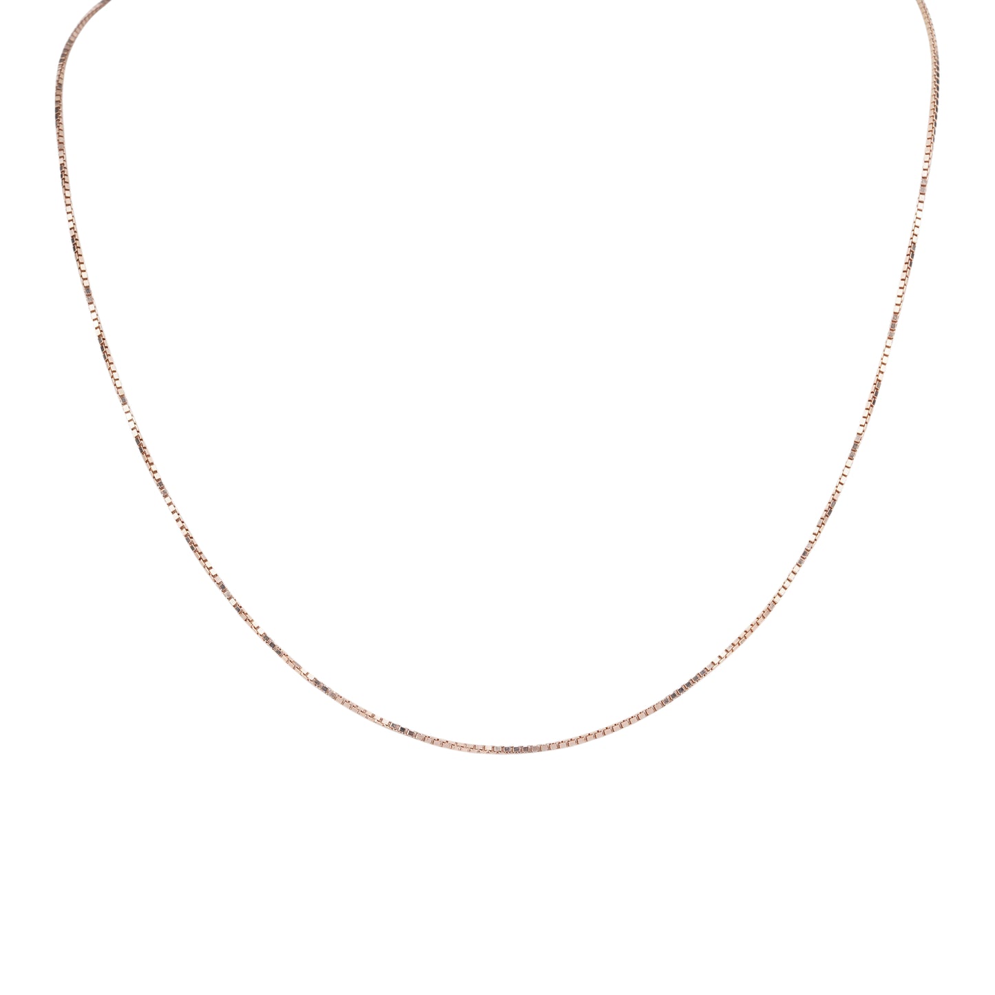 Pure Silver Rose Gold Charm Chain
