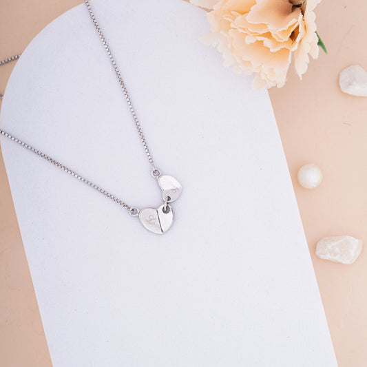 Pure Silver 2 Love Hearts Pendant