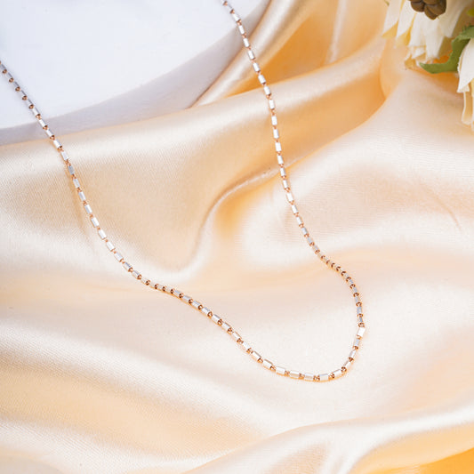 Pure Silver Rose Gold Block Chain