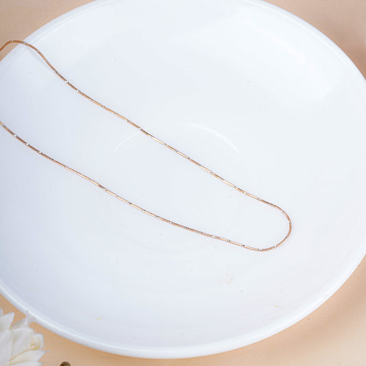 Pure Silver Rose Gold Twinflow Chain