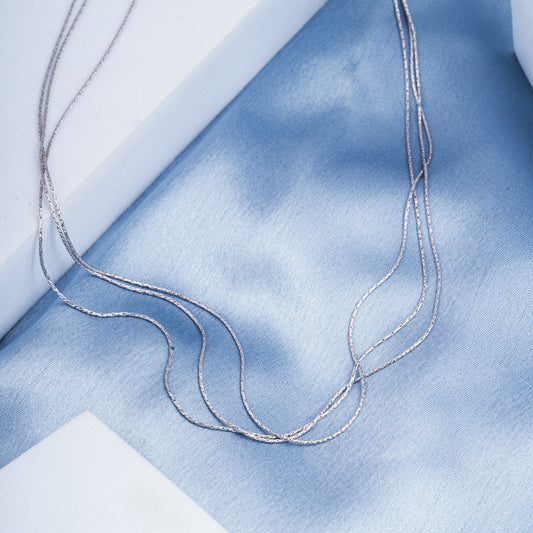 Pure Silver Starlight Layered Chain