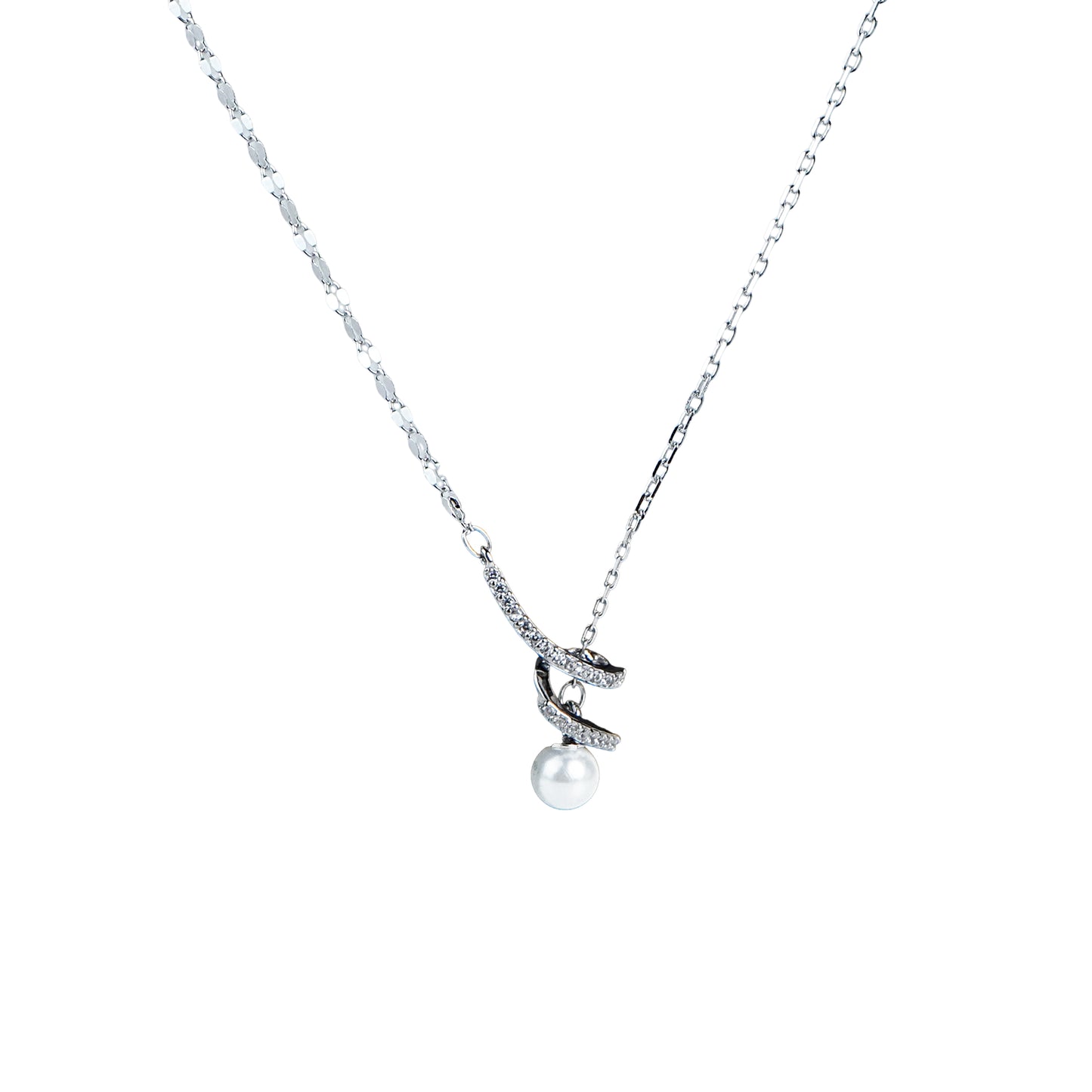 Pure Silver Lunar Pearl Pendant