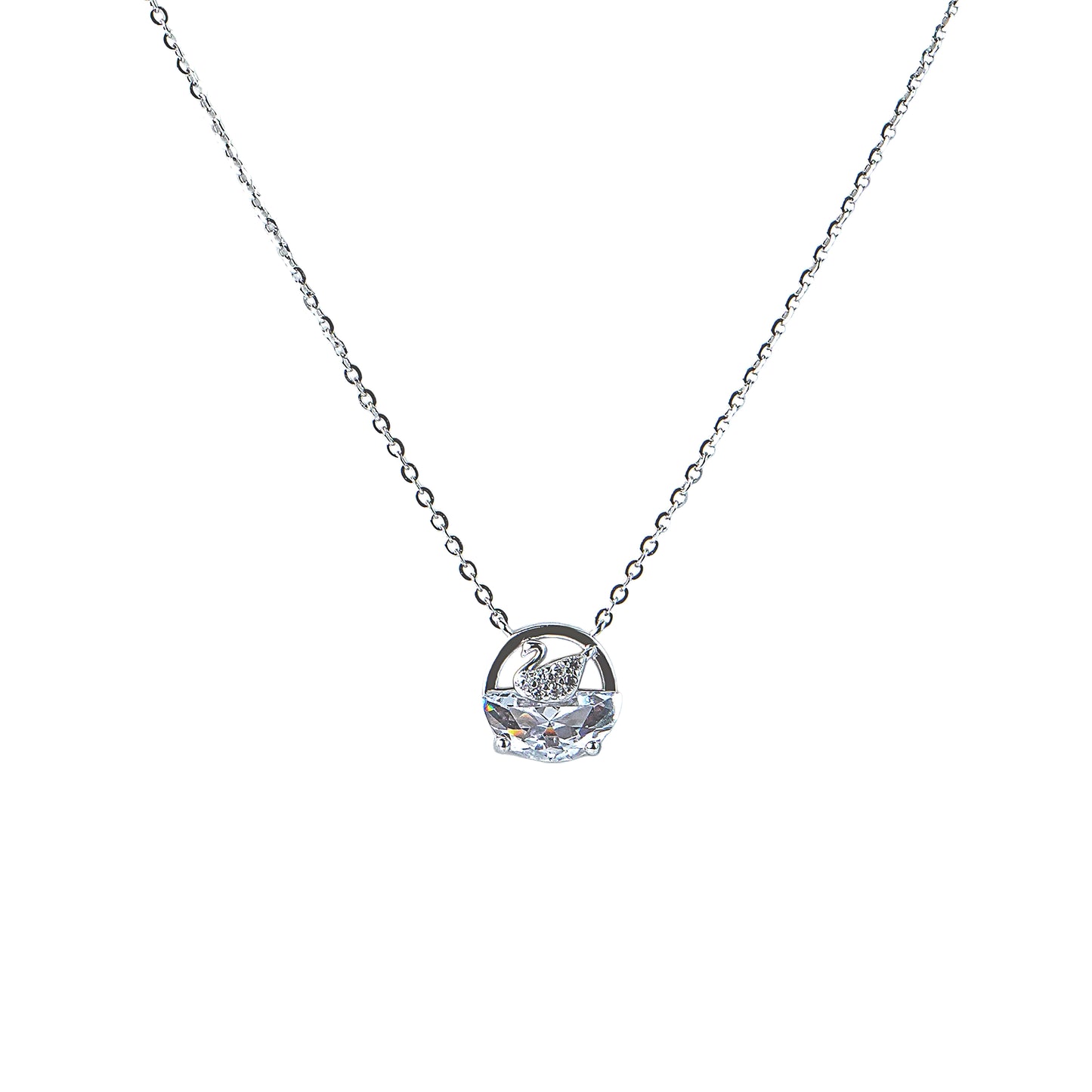 Pure Silver Crystal Pendant