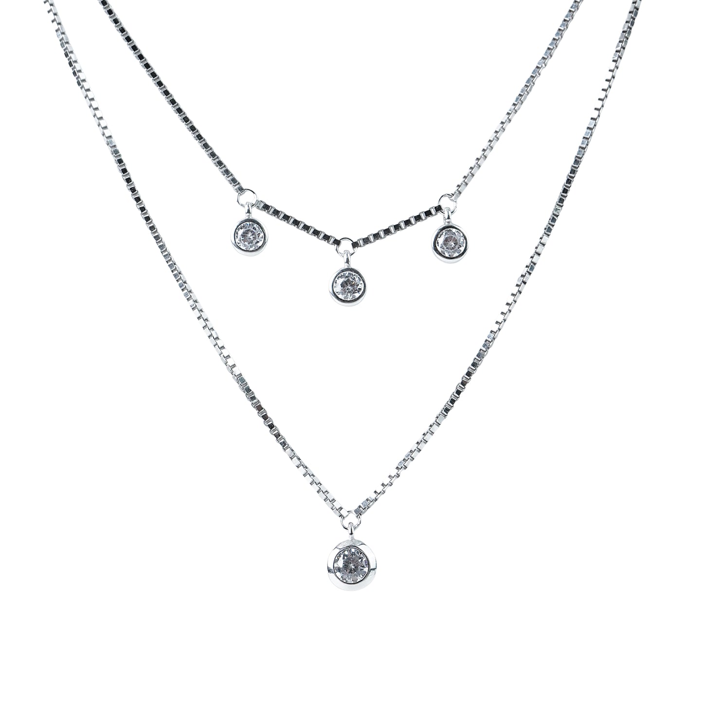 Pure Silver Cascade Pendant