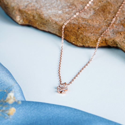 Pure Silver Rose Flower Pendant