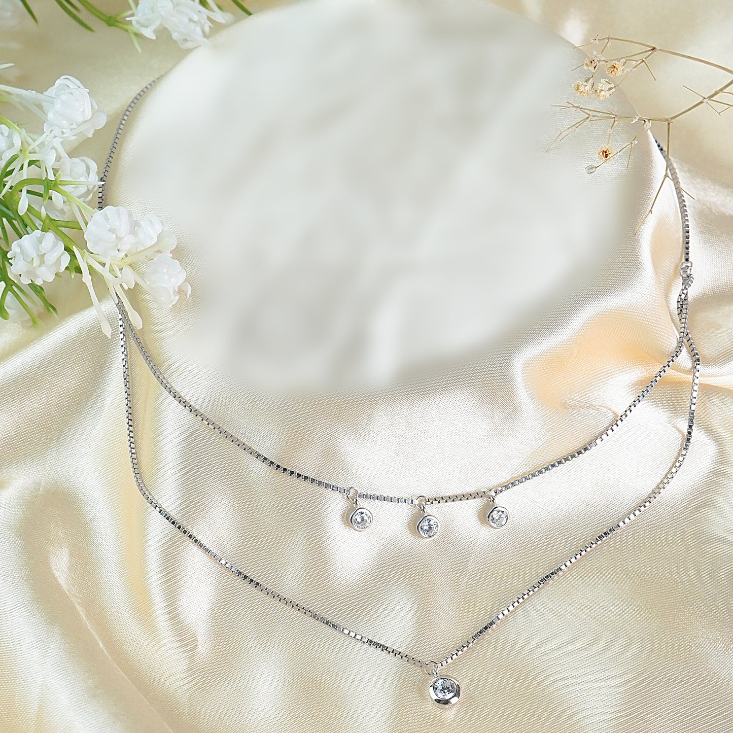 Pure Silver Cascade Pendant