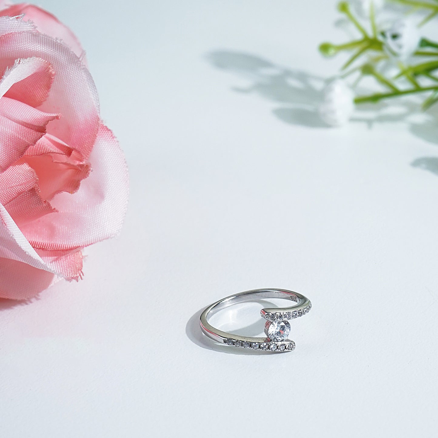 Pure Silver Moon Seed Ring