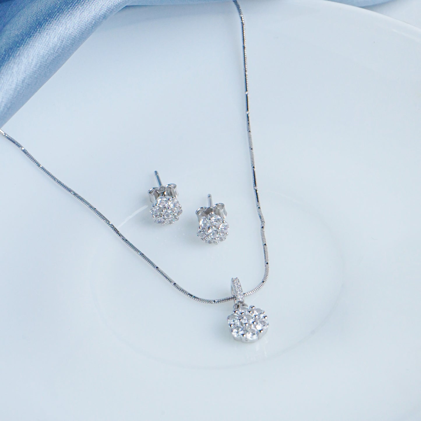 Pure Silver Royal Earrings