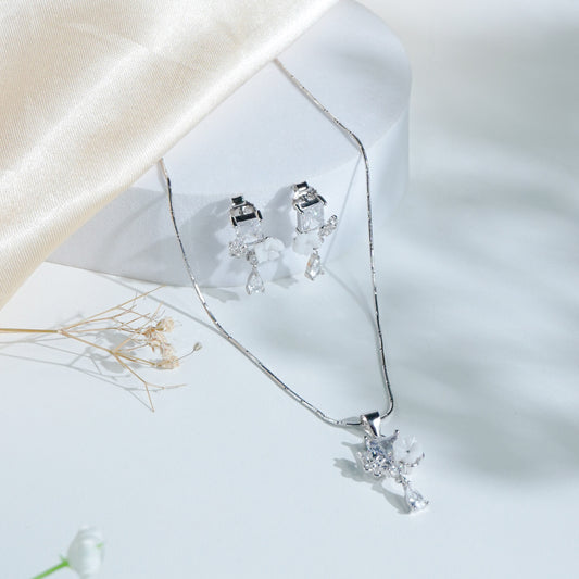 Pure Silver Opal Blossom Earrings