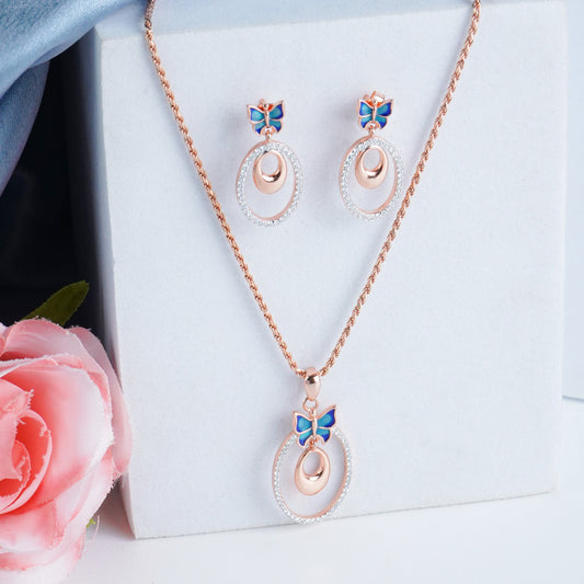 Pure Silver Butterfly Loops Set