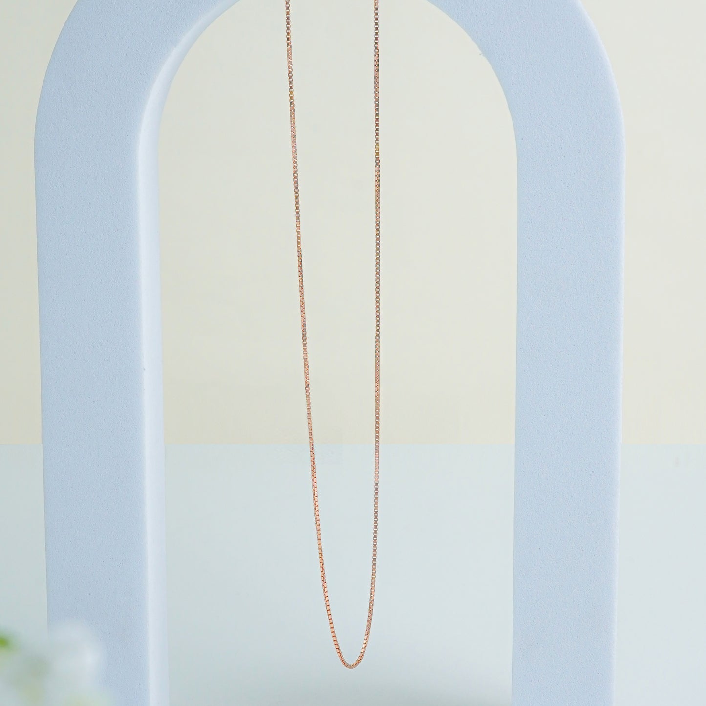 Pure Silver Rose Gold Charm Chain