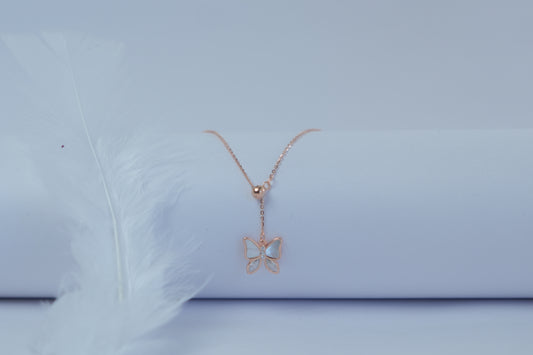 925 Rose Gold Butterfly Bliss Pendant