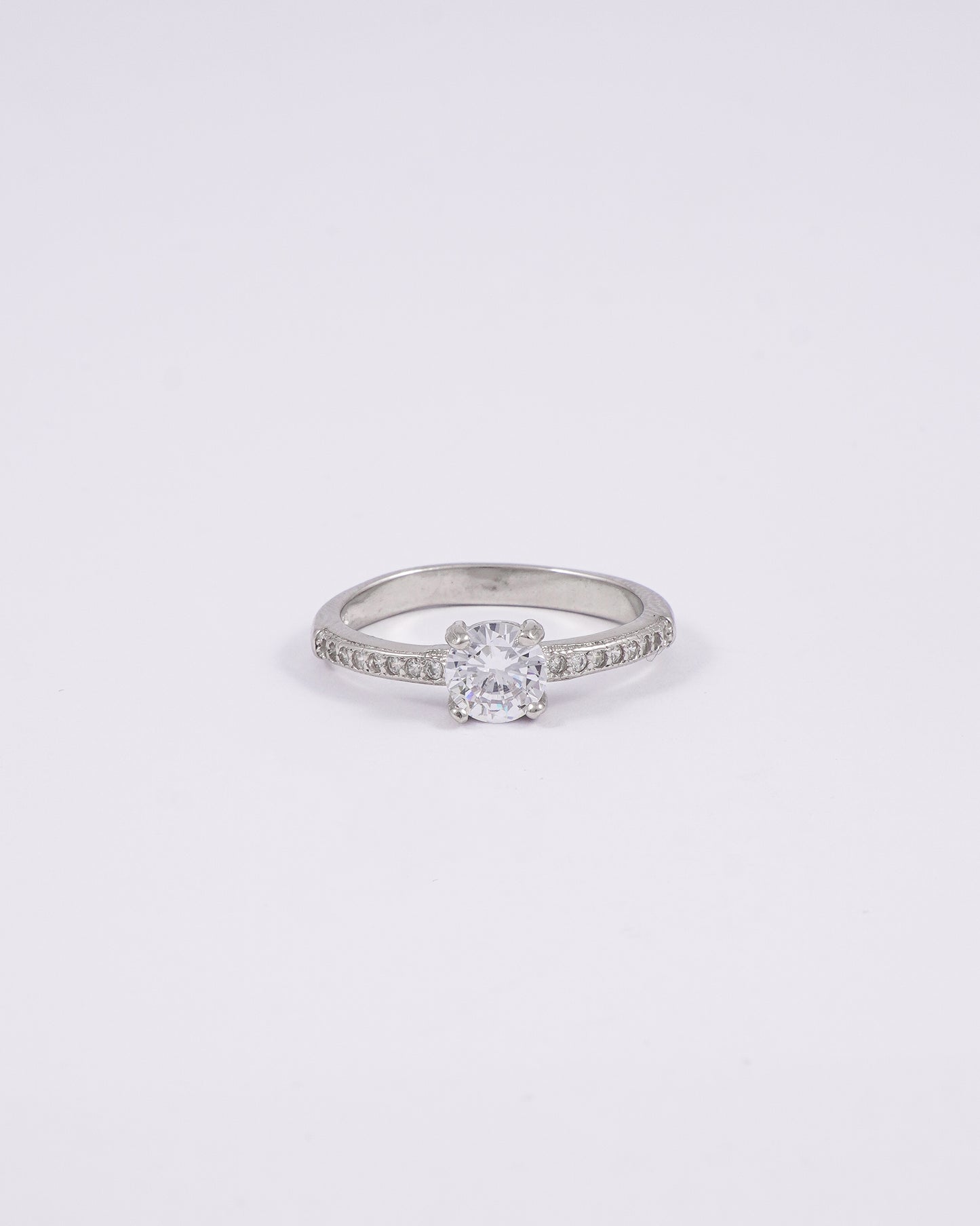 Silver Zircon Keep It Clean Ring