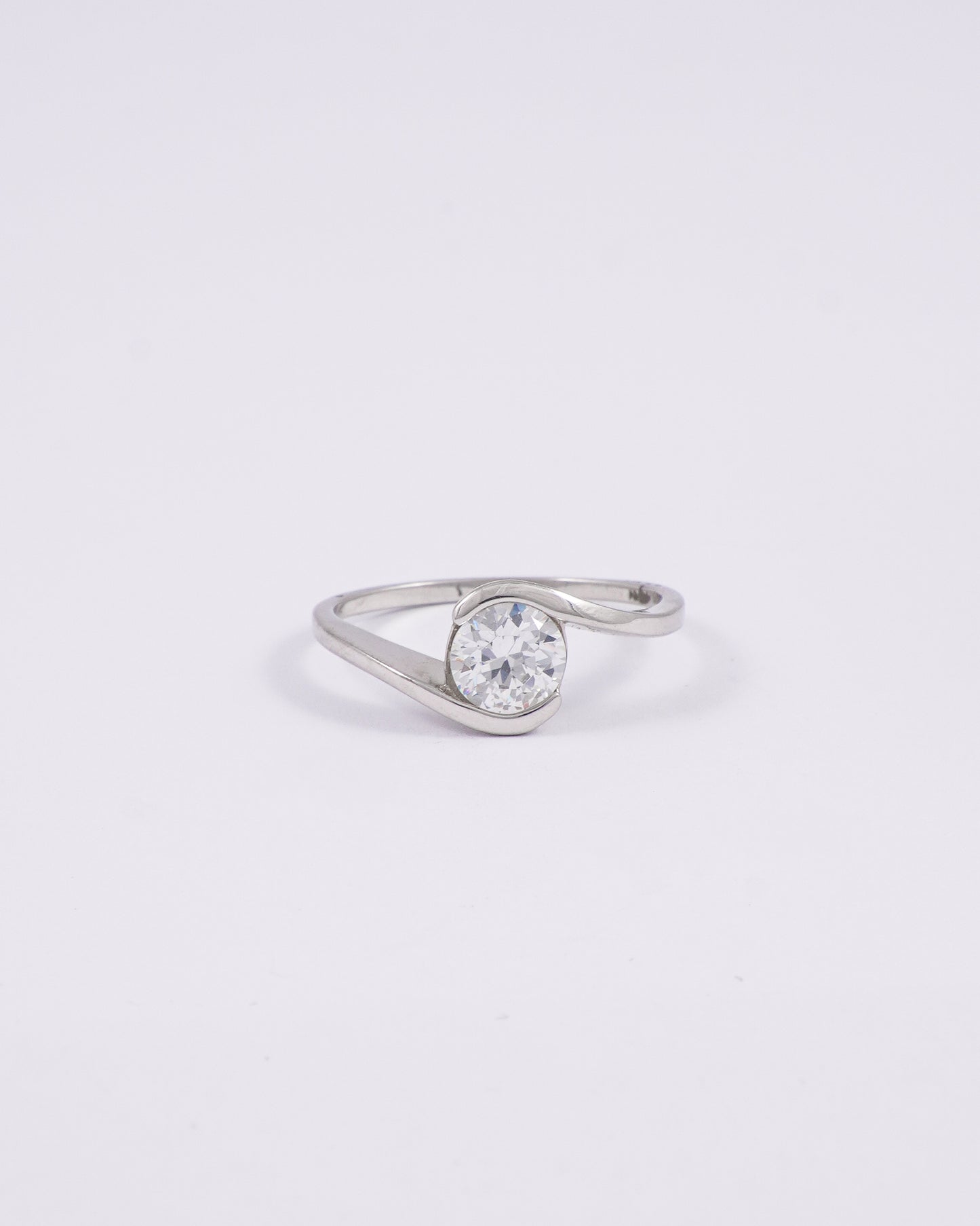 Silver Zircon Stylish Care Ring