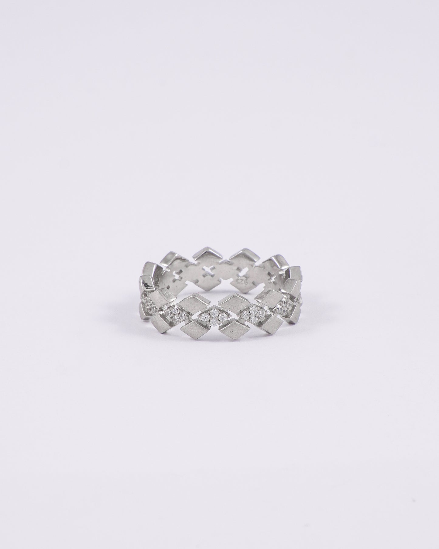 Silver Clear Stone Ring