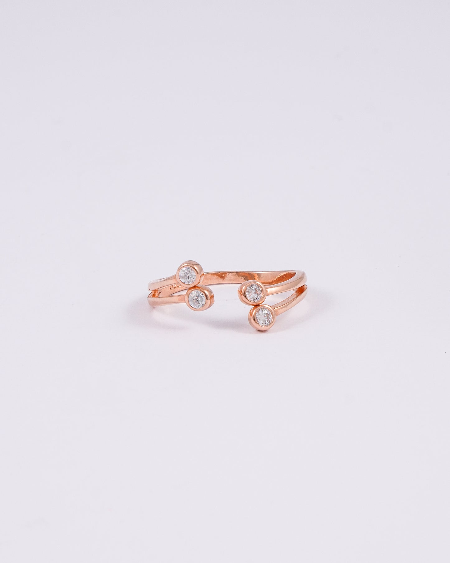 Rose Gold 4 Stone Ring