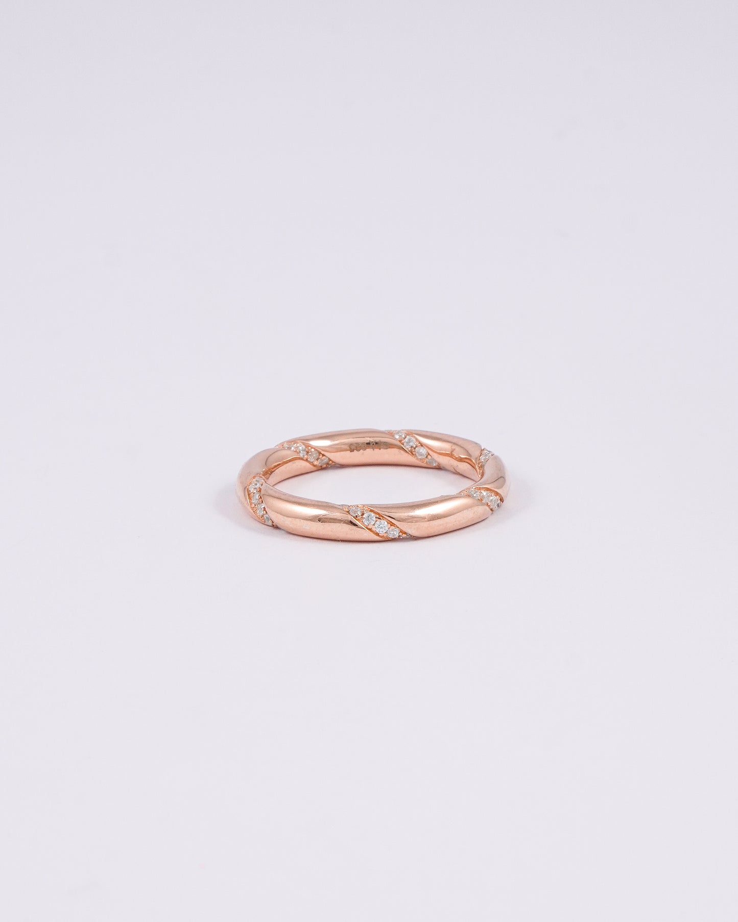 Rose Gold Glimmering Interval Ring