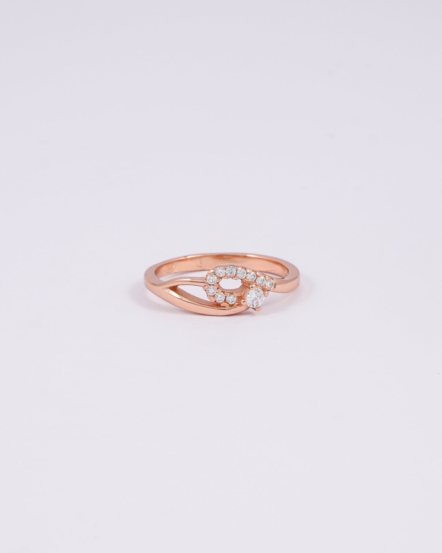 Rose Gold Delicate Grace Zircon Ring