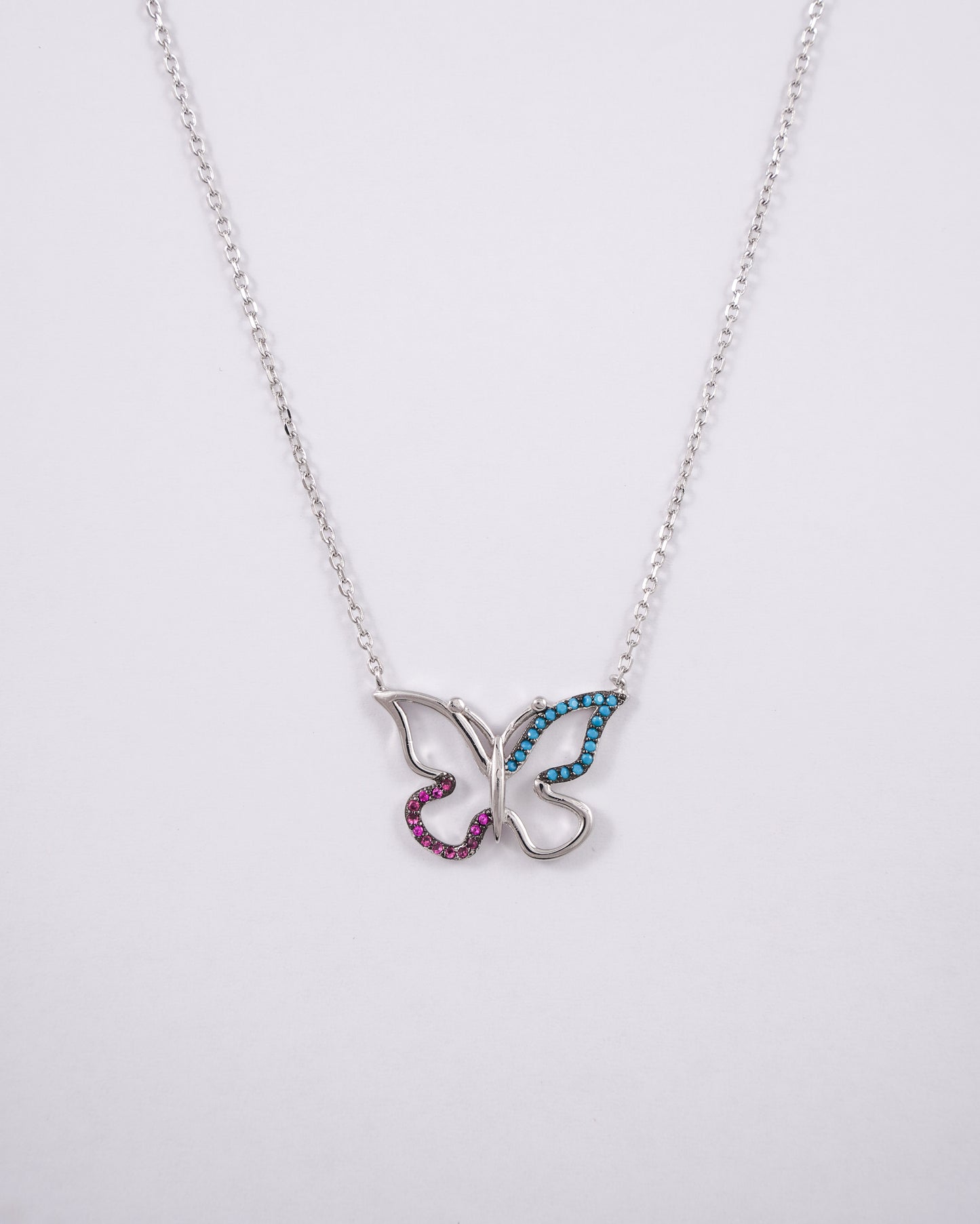 Colored Winged Butterfly Pendant