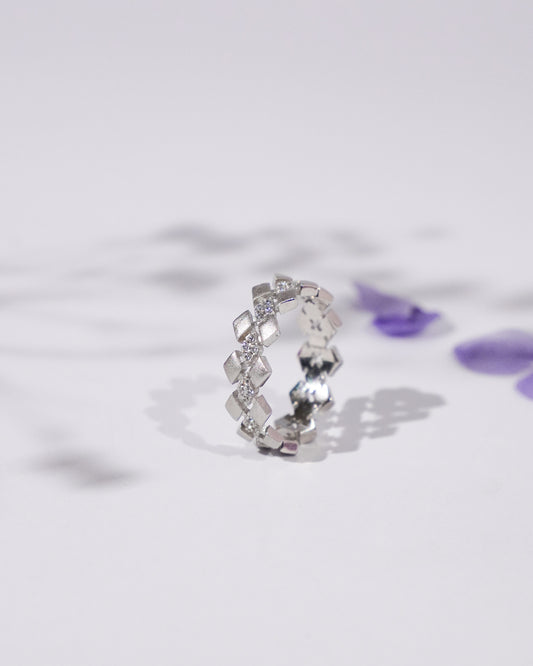 Silver Clear Stone Ring