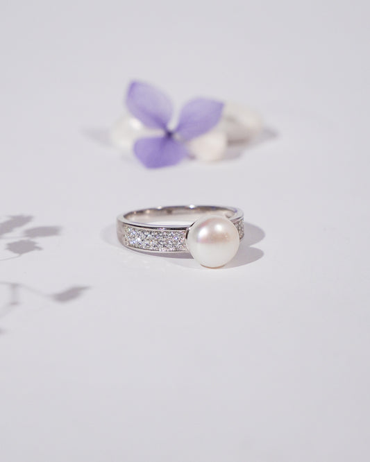 Silver The White Pearl Ring