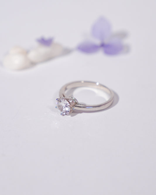 Silver Royalty Zircon Ring