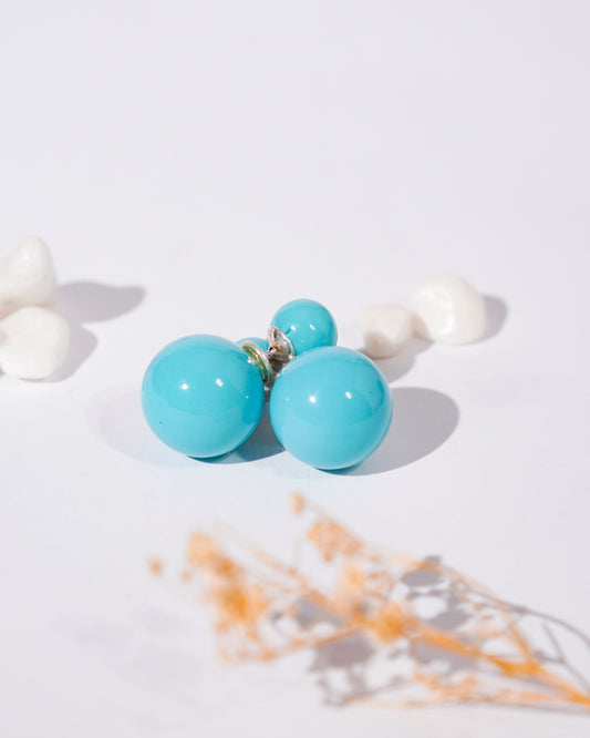 Silver Blue Glint Earrings