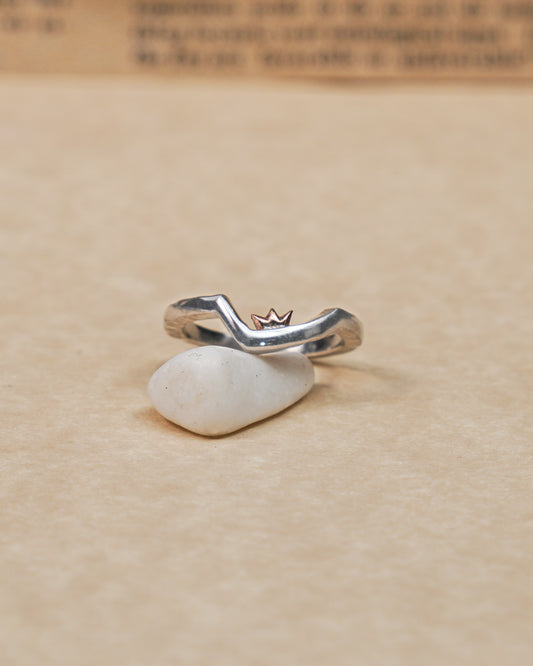 Silver Golden Royalty Ring