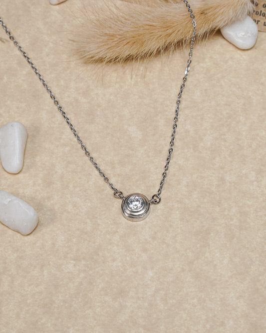 Silver Zircon Level Up Pendant