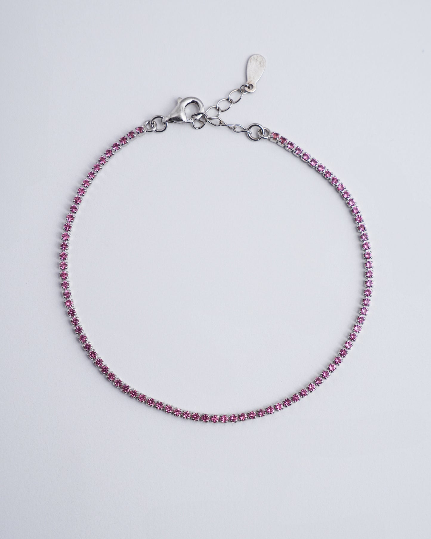 Silver Pink Horizon Bracelet