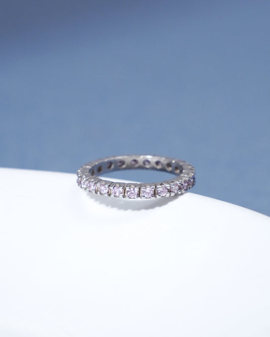 Silver Rose Gold Twilight Diamond Ring