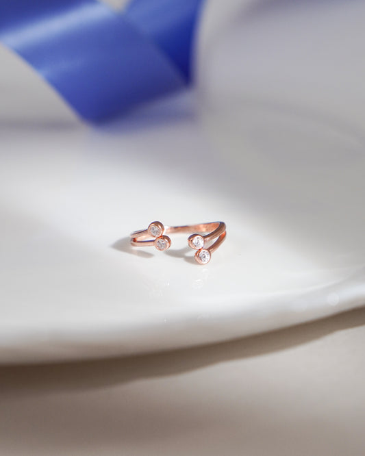 Rose Gold 4 Stone Ring
