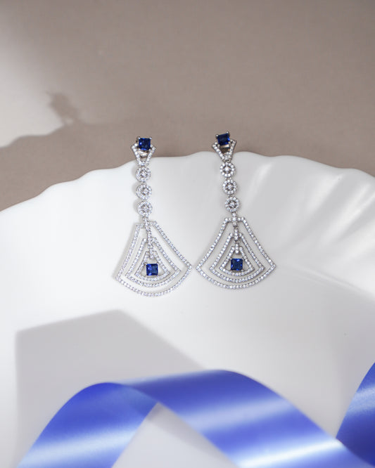 Oceanic Gleam Silver Earrings