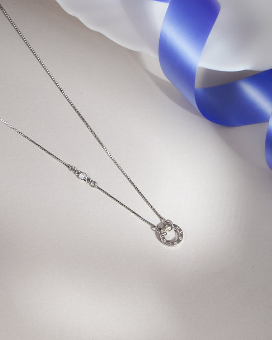 Silver Love in Circles Pendant