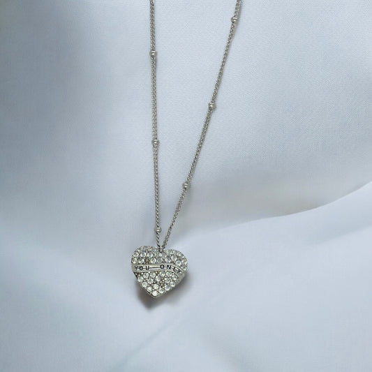 925 Silver Heart Stone Studded Pendant