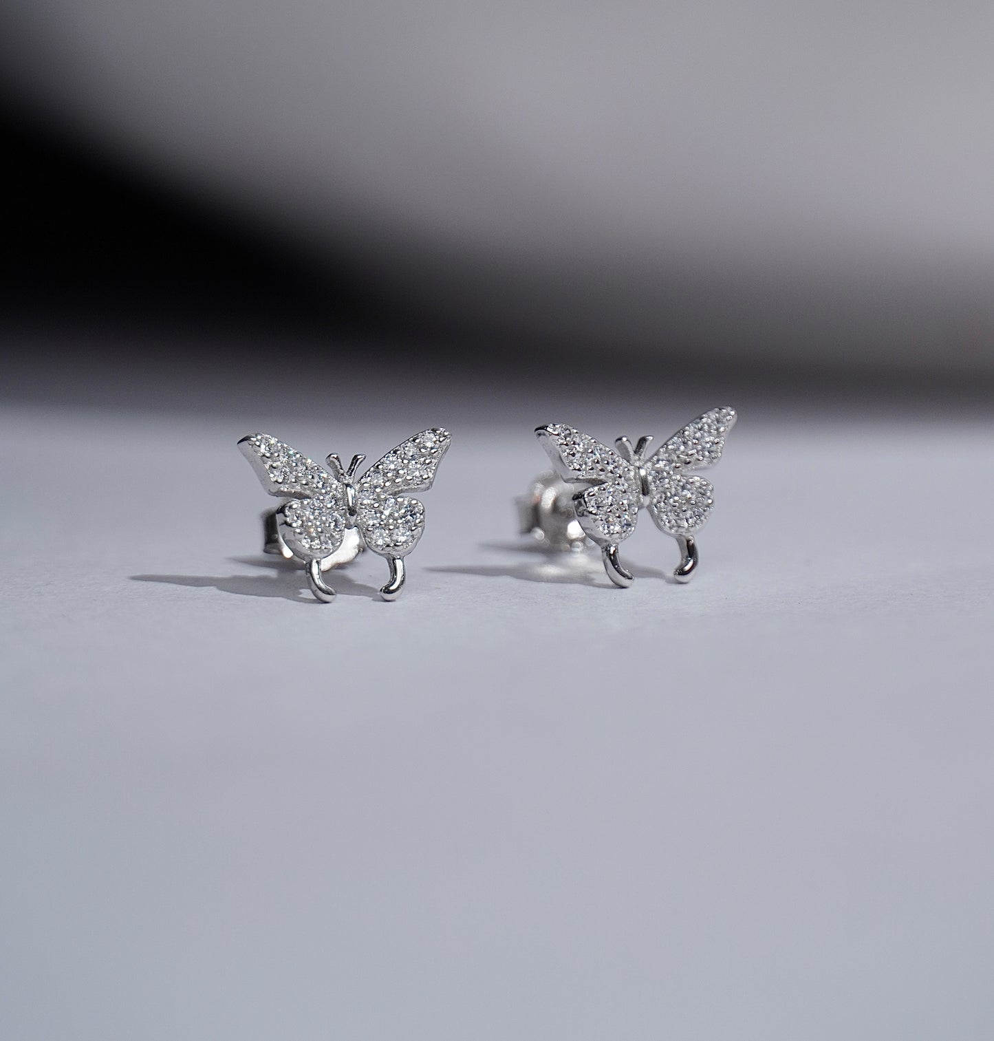 925 Silver Butterfly Wings Earring