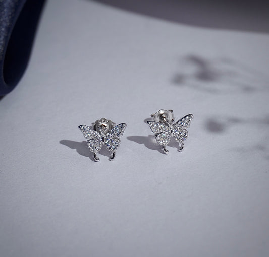 925 Silver Butterfly Wings Earring