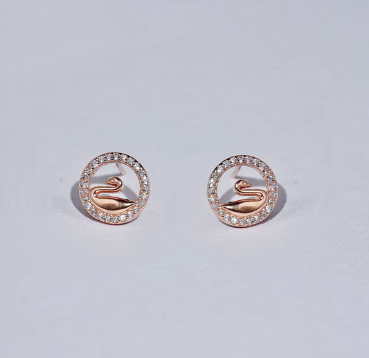 925 Rose Gold Regal Radiance Earrings