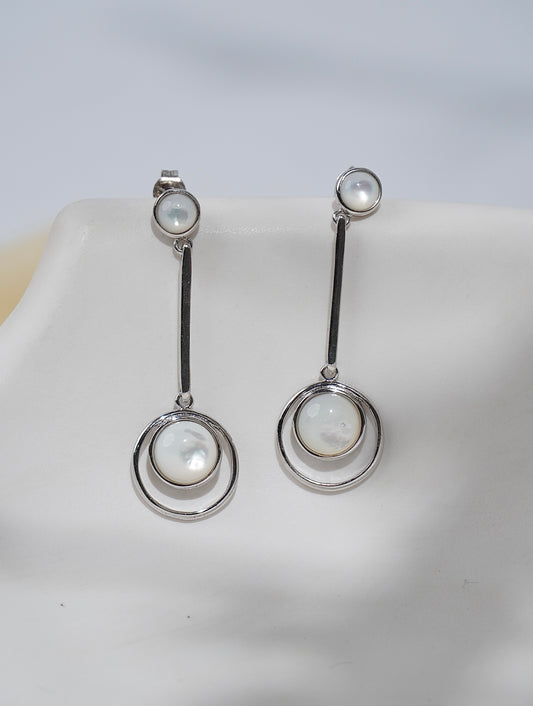 925 Silver Concentric Circles Earring