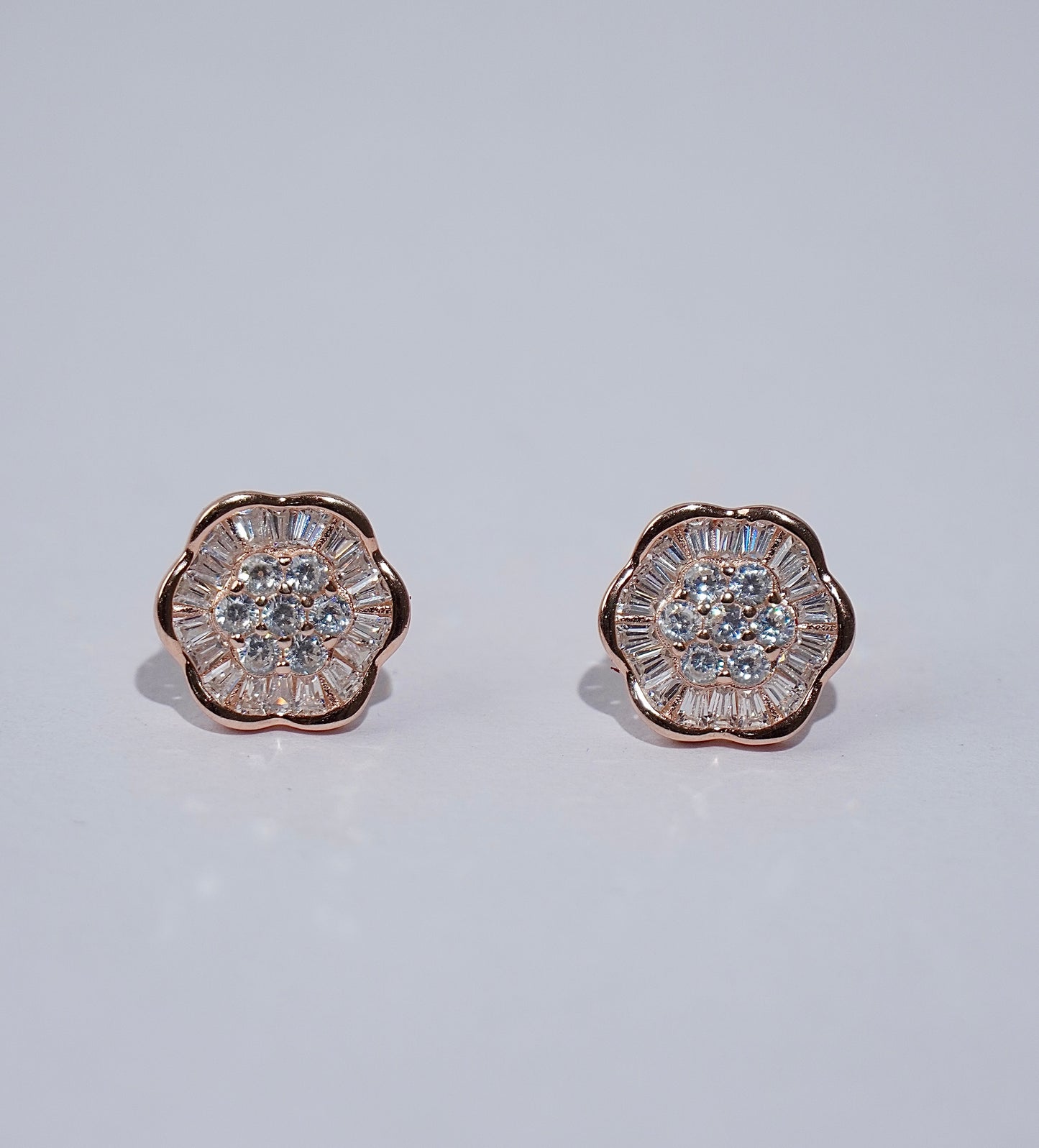 925 Rose Gold Floral Beauty Earring