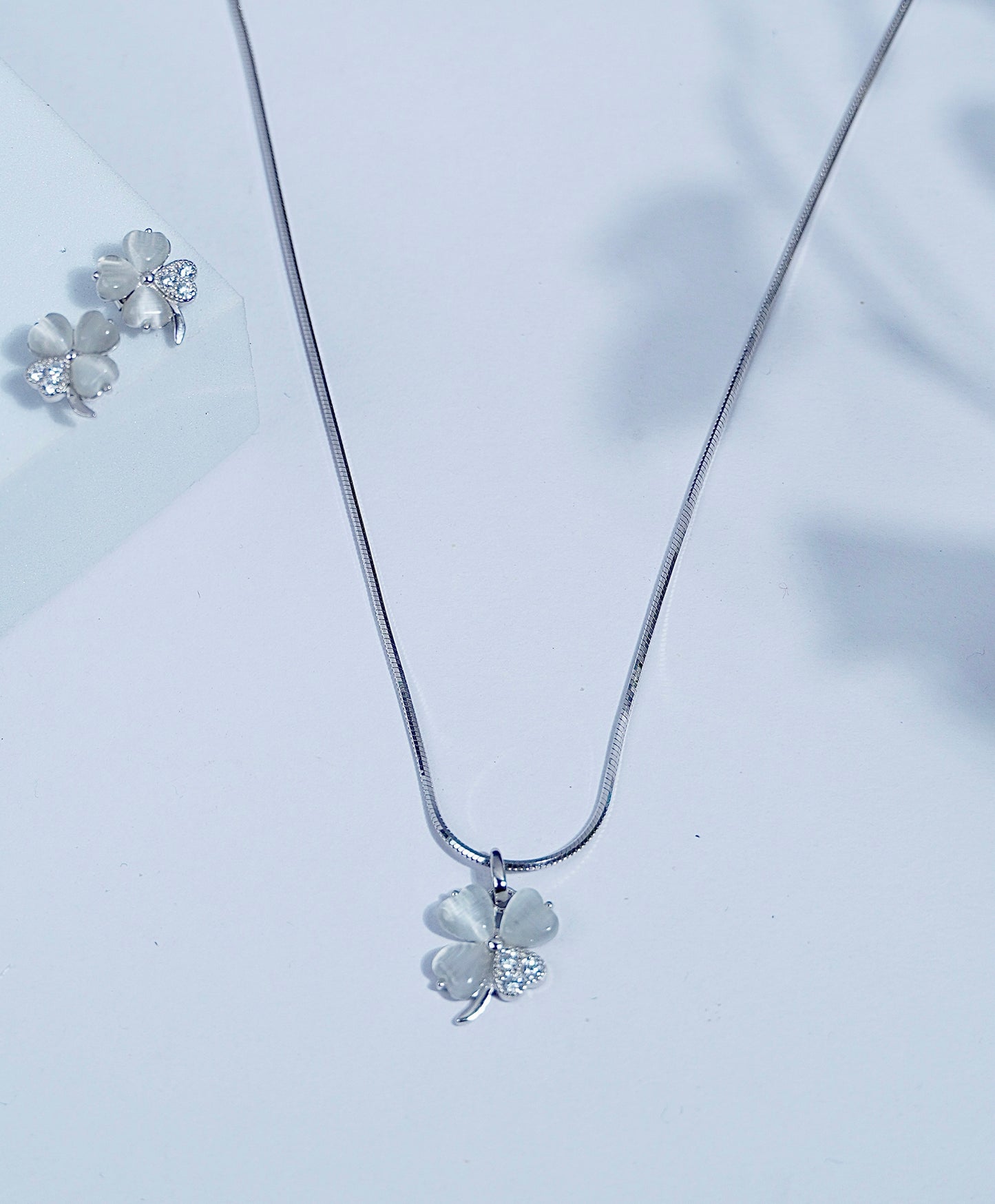 Pure Silver Floral Heart Set