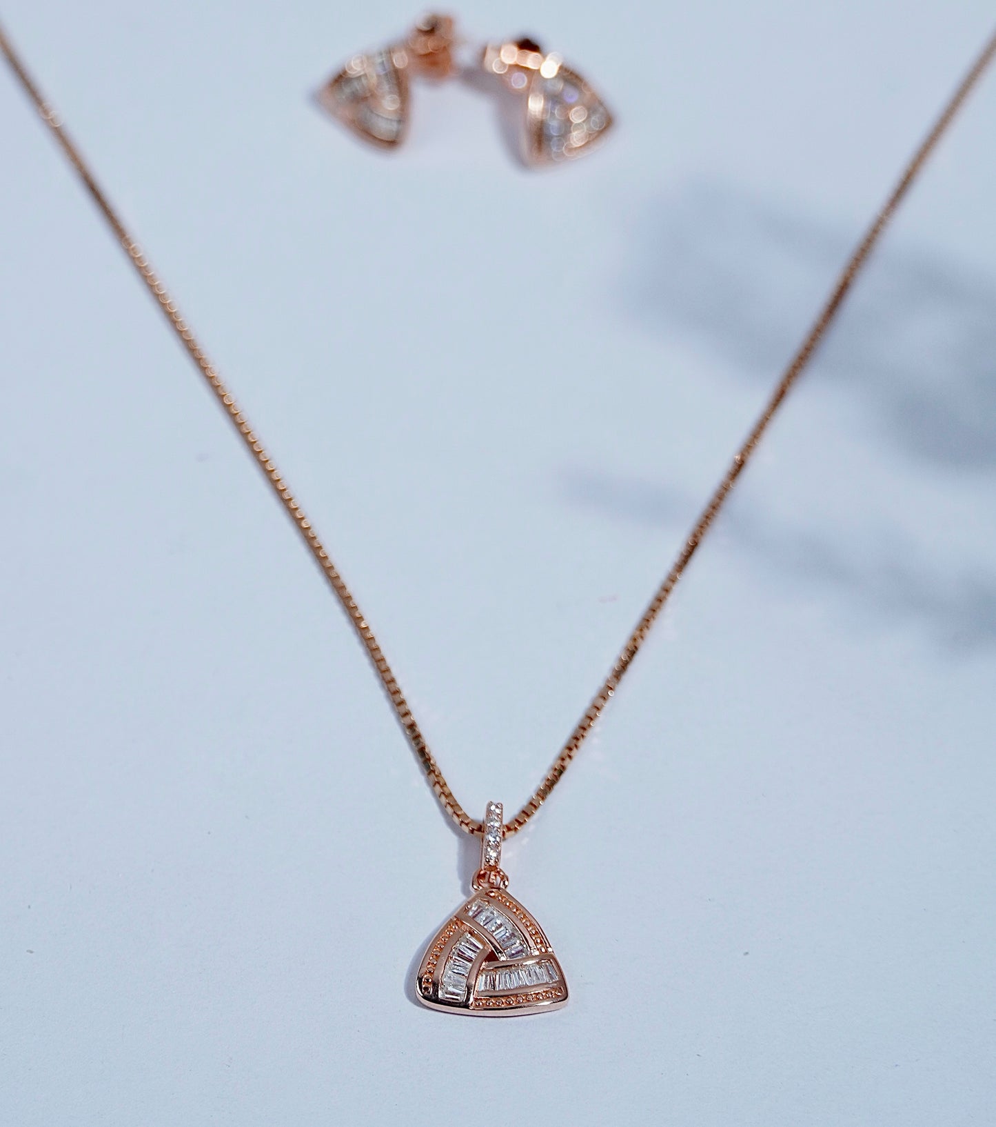 Pure Silver Luxe Pendant Earring Set