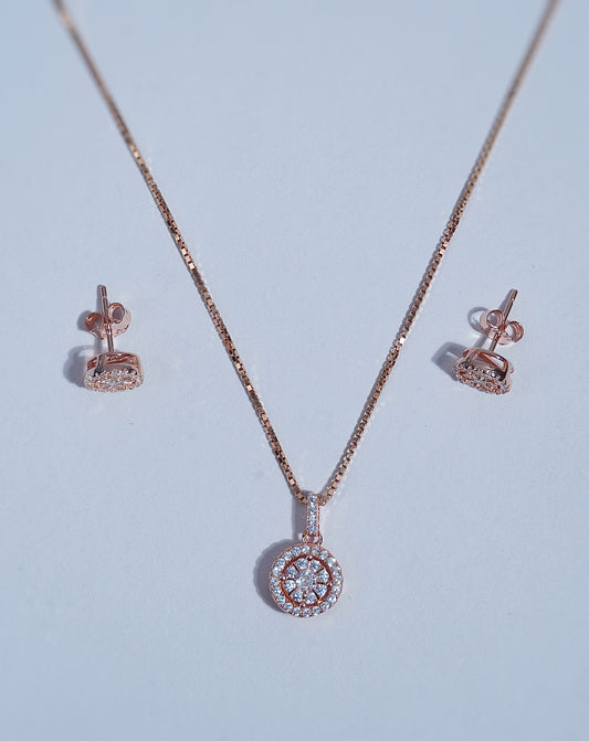 Pure Silver Rose Gold Majestic Set