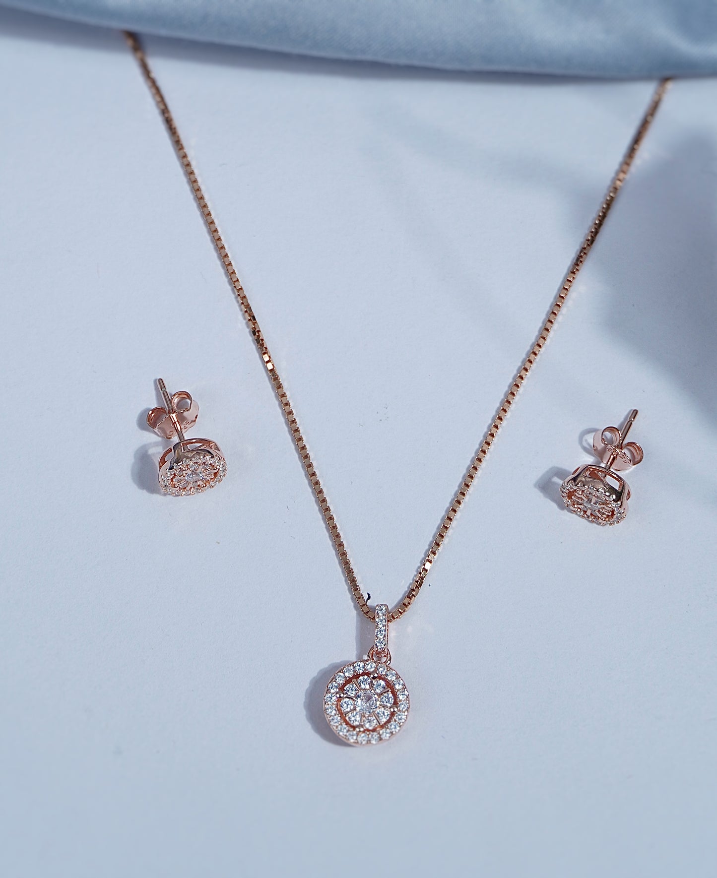 Pure Silver Rose Gold Majestic Set