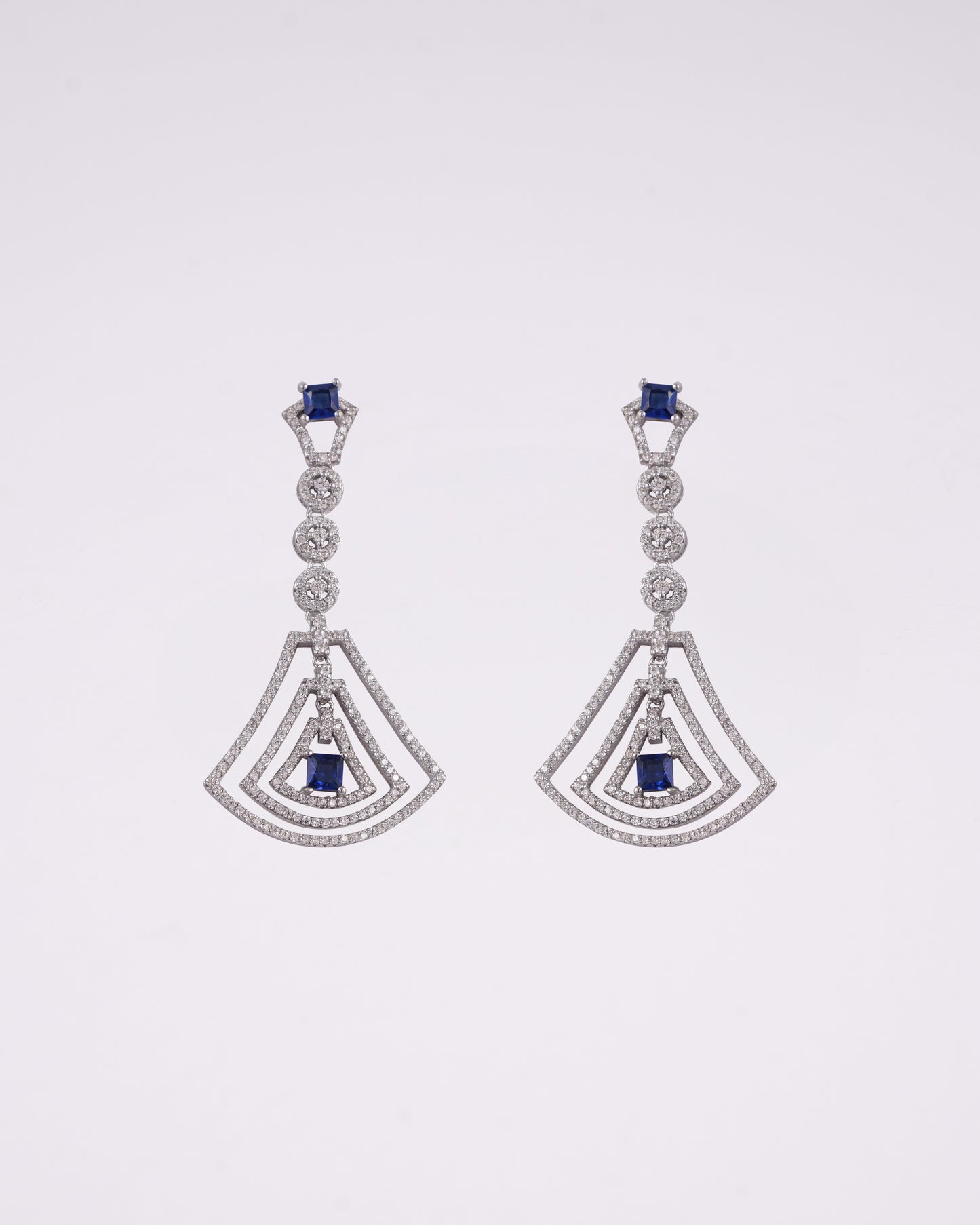Oceanic Gleam Silver Earrings